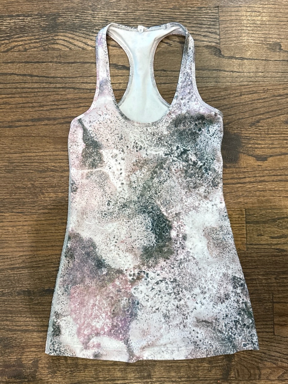 Lululemon Abstract Marble Racerback Tank Top in Pink and Gray